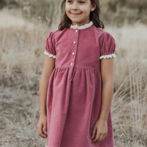 Vestido Magdalena – Velvetón Rosa Fresa – T. 8