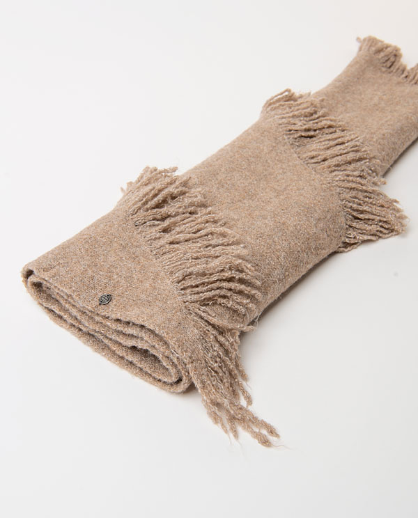 BANDANA DE PUNTO CON FLECOS BEIGE SURKANA 36TIKA83205 - Imagen 3
