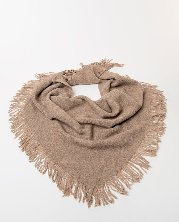 BANDANA DE PUNTO CON FLECOS BEIGE SURKANA 36TIKA83205 - Imagen 2