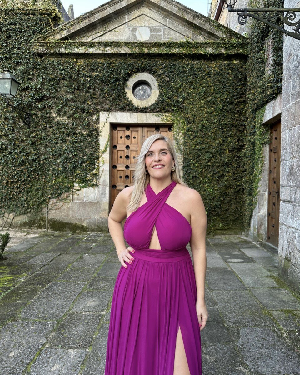 Vestido Pecho Escote Cruzado - Imagen 4
