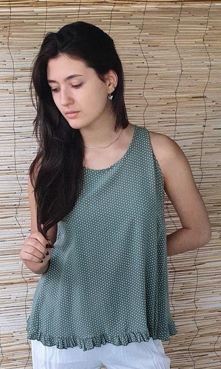 Blusa mujer sin mangas lunares - Imagen 4