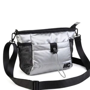 BOLSO BANDOLERA ACOLCHADO PLATA NOCO 2625668P