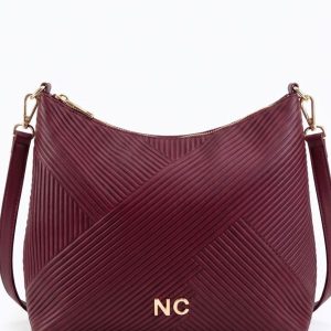 BOLSO HOBO PLISADO GRANATE NOCO 2625630X