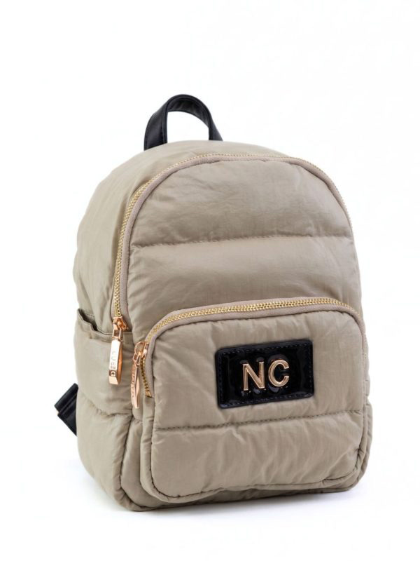 BOLSO MOCHILA PUFFY BEIGE NOCO 2625655S