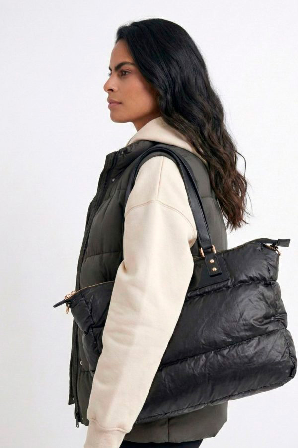 BOLSO SHOPPER PUFFY ULTRALIGERO NEGRO NOCO 2625654N - Imagen 3