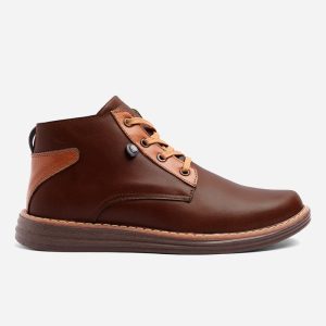 Botines en Cuero Café con Miel