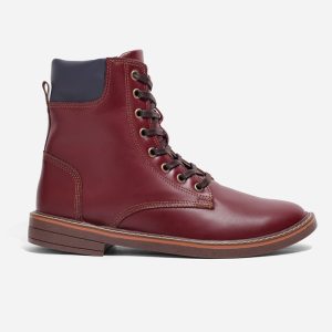 Botas Casuales Cuero Vinotinto