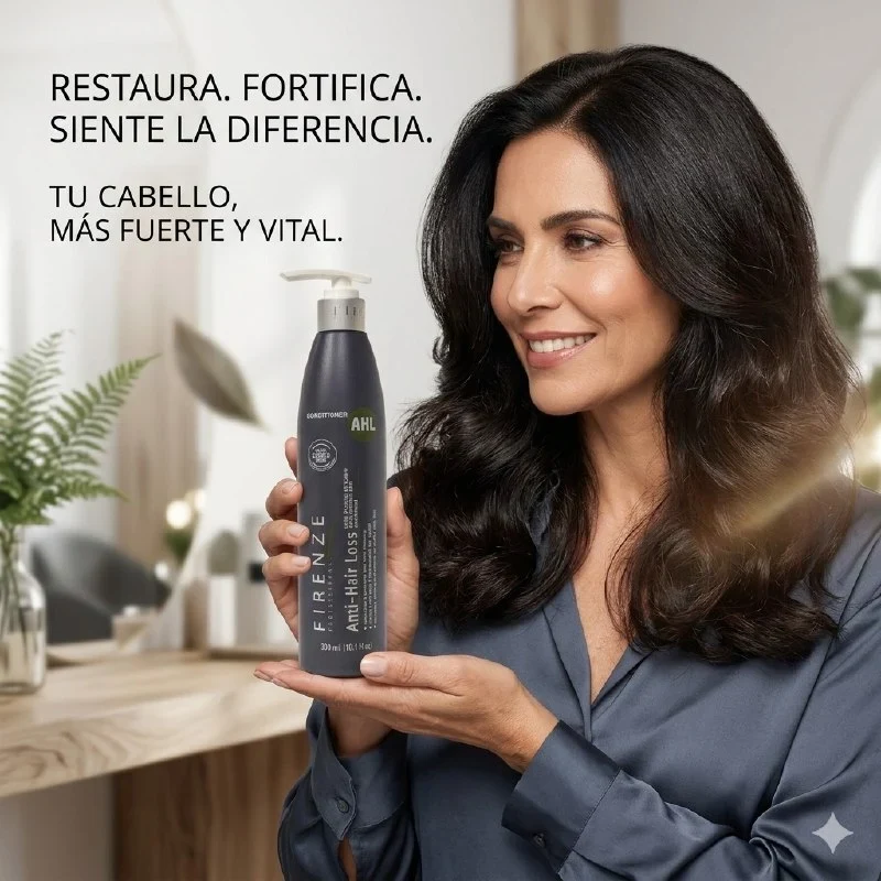 FIRENZE Anti Hair Loss Conditioner – 300 ml (10.1 Fl. Oz.) Acondicionador fortalecedor para cabello débil, frágil y con tendencia al quiebre - Imagen 3