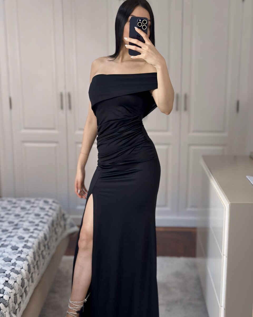 Vestido Seda Hombro - Imagen 5