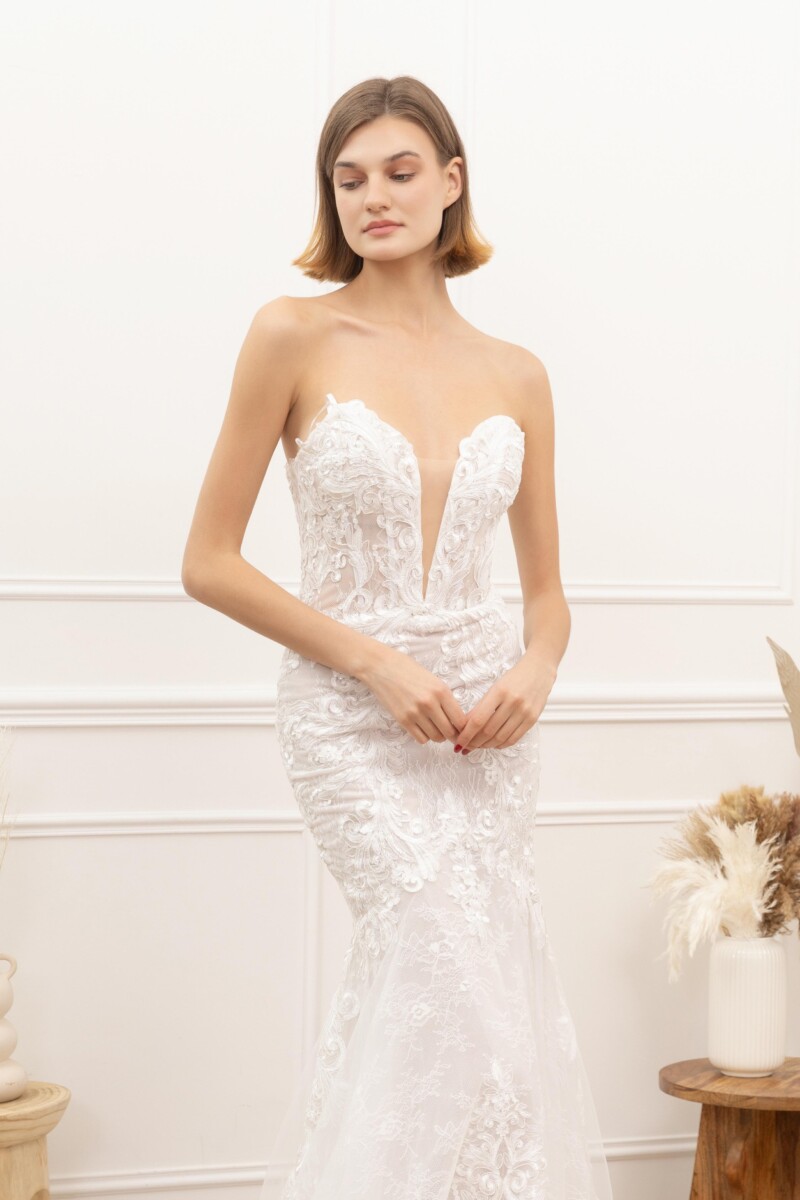 Vestido Tul Sirena Novia - Imagen 9