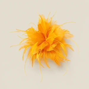 Flor plumas mostaza