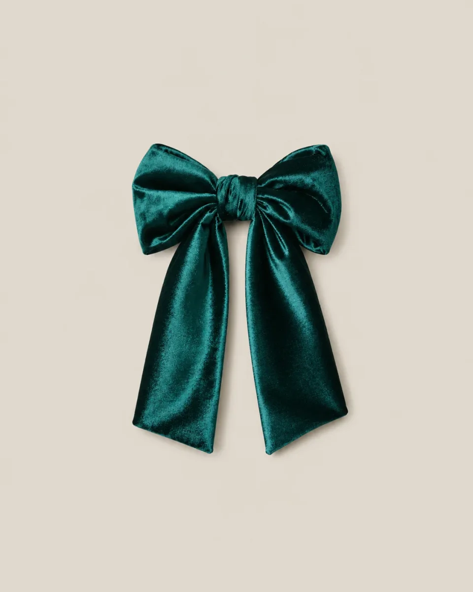 Lazo Ribbon verde terciopelo - Imagen 3