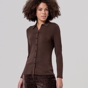 CAMISA AJUSTADA CHOCOLATE SURKANA 556BAUM11184