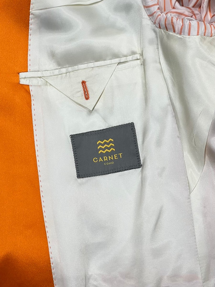 Americana terciopelo naranja John Blond – Tejido Carnet Como - Imagen 5