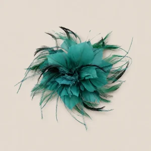 Flor plumas verde