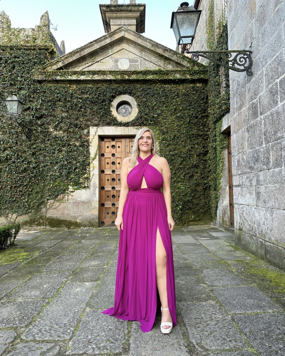 Vestido Pecho Escote Cruzado - Imagen 3