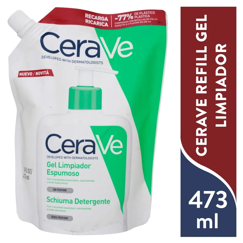 CeraVe Refill Gel Limpiador Espumoso – 473 ml - Imagen 4