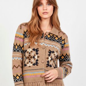CHALECO DE PUNTO BEIGE DERHY A645025 ENORA