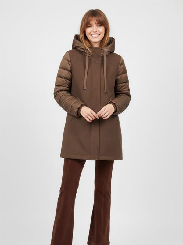 CHAQUETA ACOLCHADA MARRON DERHY A68000410 DALILA