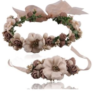Corona y Pulsera Flores