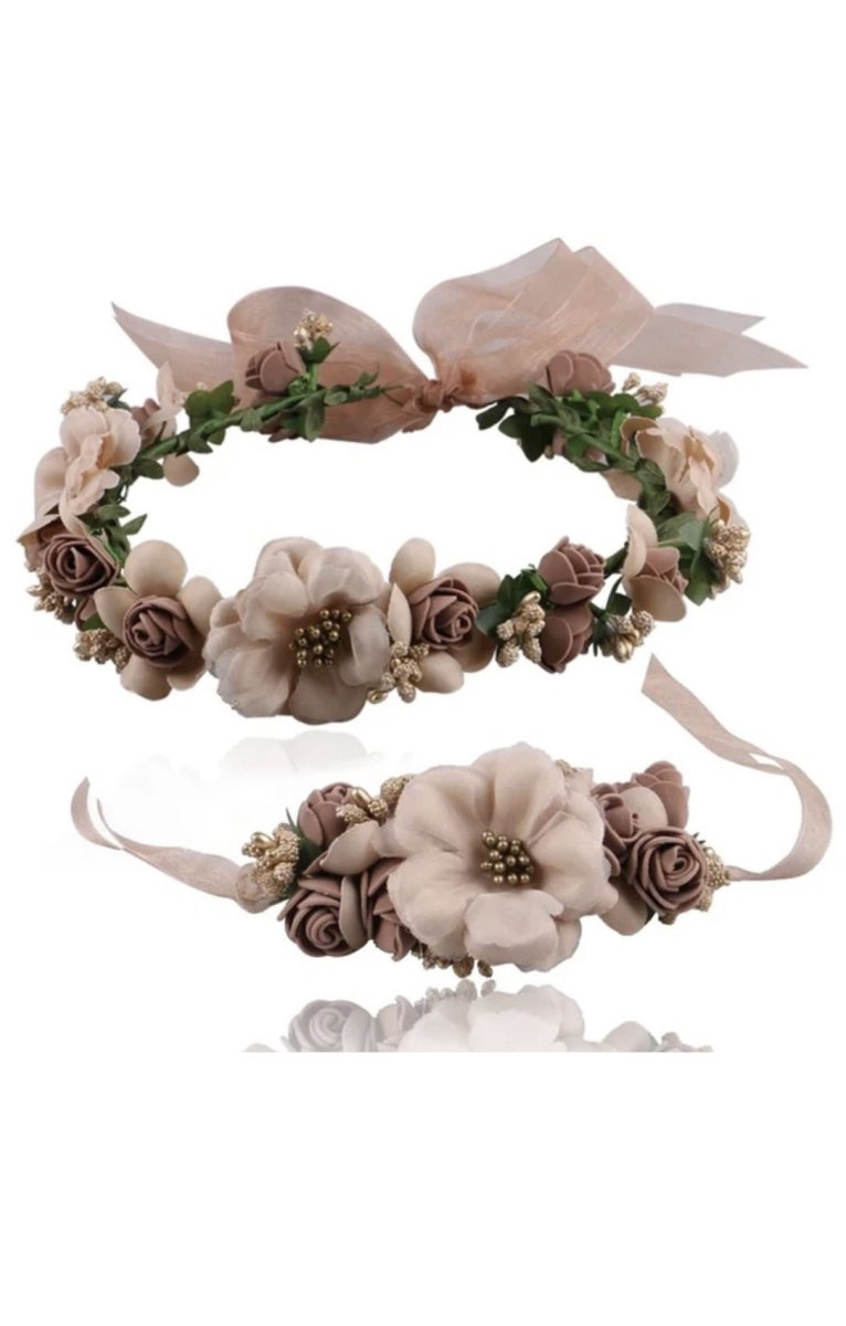 Corona y Pulsera Flores - Imagen 2