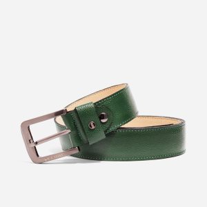 Correa Cinturón en Cuero Verde