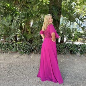 Vestido Encaje Espalda Mangas Curvy