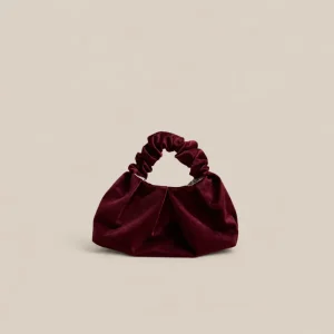 Bolso Plié vino de terciopelo