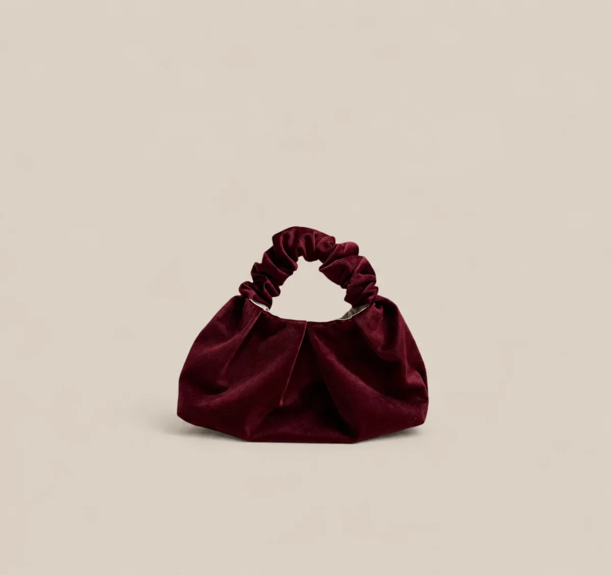 Bolso Plié vino de terciopelo - Imagen 2