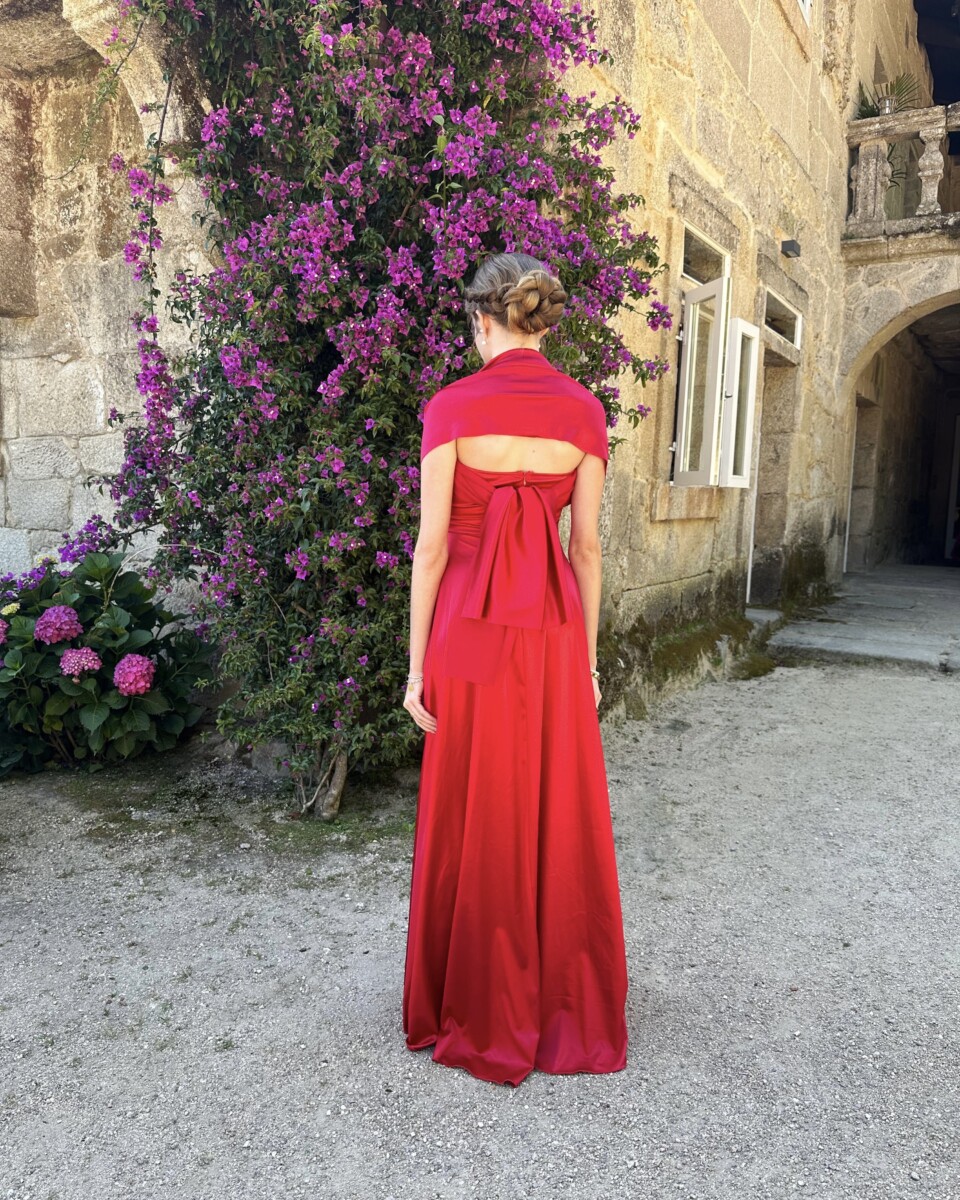 Vestido Seda Escote Corazón - Imagen 6