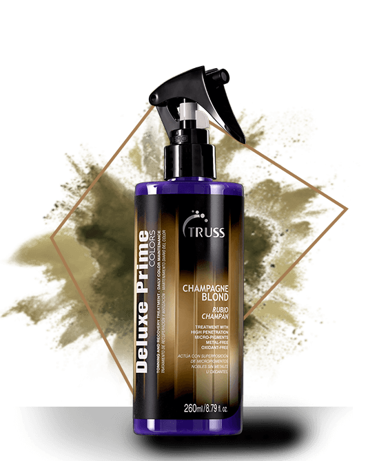 TRUSS Deluxe Prime Colors Champagne Blond – 260 ml Reconstructor capilar con pigmentos violetas para rubios, decolorados, grises y blancos - Imagen 2