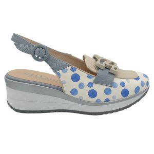 DIBIA 146212 SANDALIAS CUÑA BLANCO/AZUL