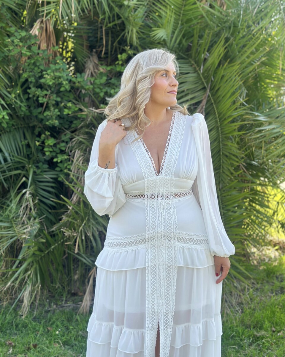 Vestido Boho Mangas Curvy Novia - Imagen 4