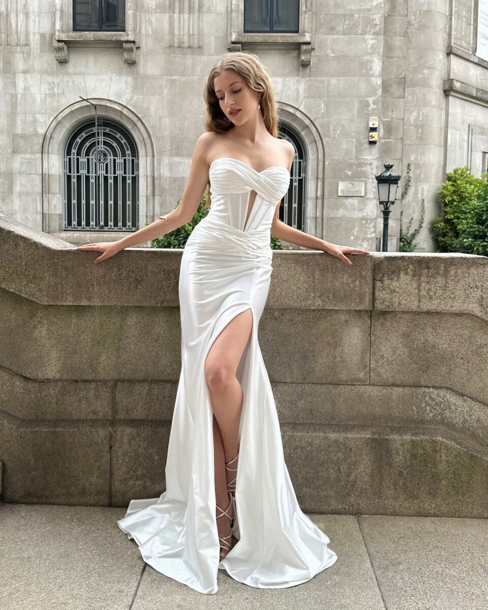 Vestido Seda Sirena Novia - Imagen 5
