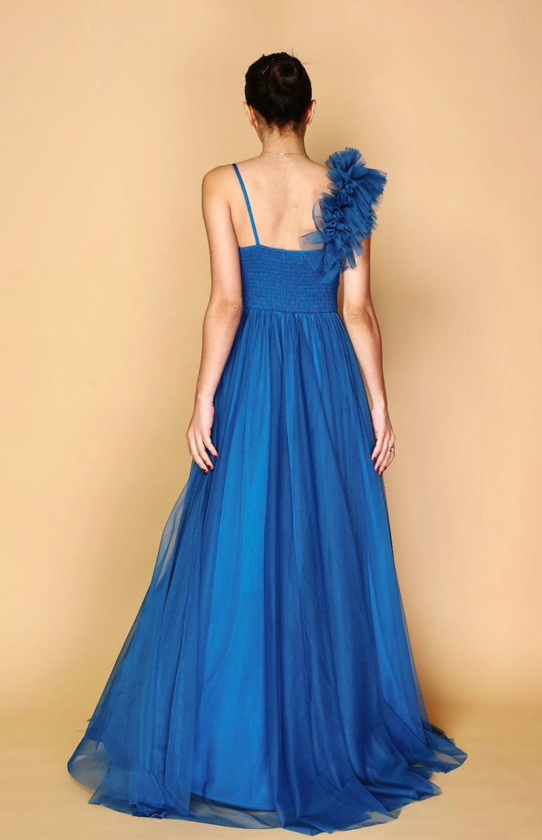 Vestido Tul Abertura Hombro Curvy - Imagen 6