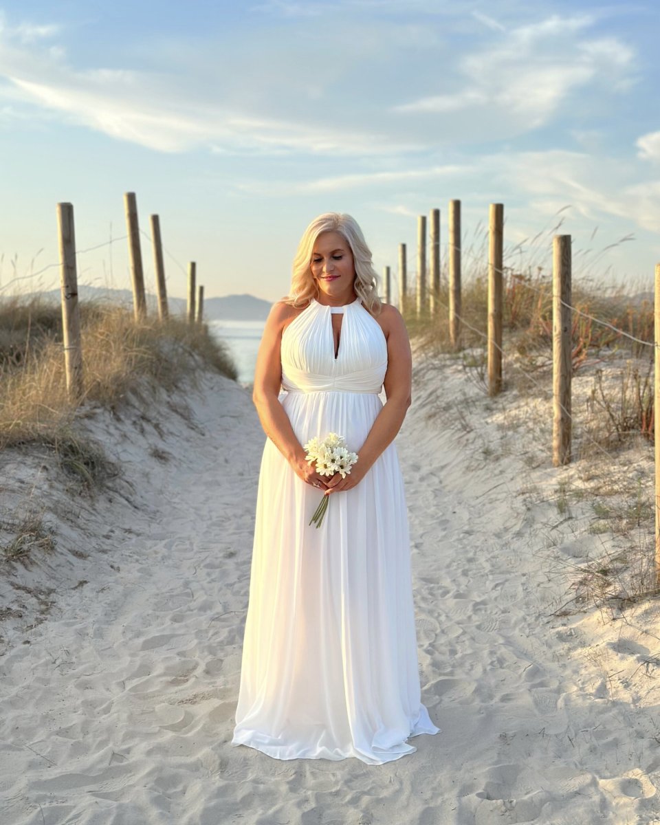 Vestido Novia Halter Espalda - Imagen 9