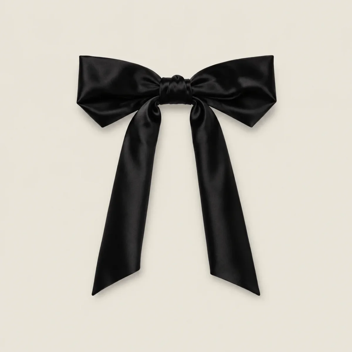 Lazo Ribbon negro raso - Imagen 3
