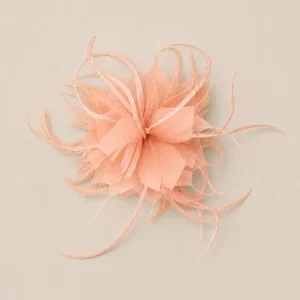 Flor plumas salmón