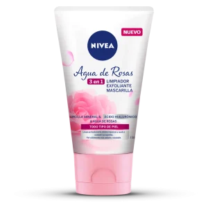 NIVEA Agua de Rosas Gel Limpiador Exfoliante 3 en 1 – 150 ml