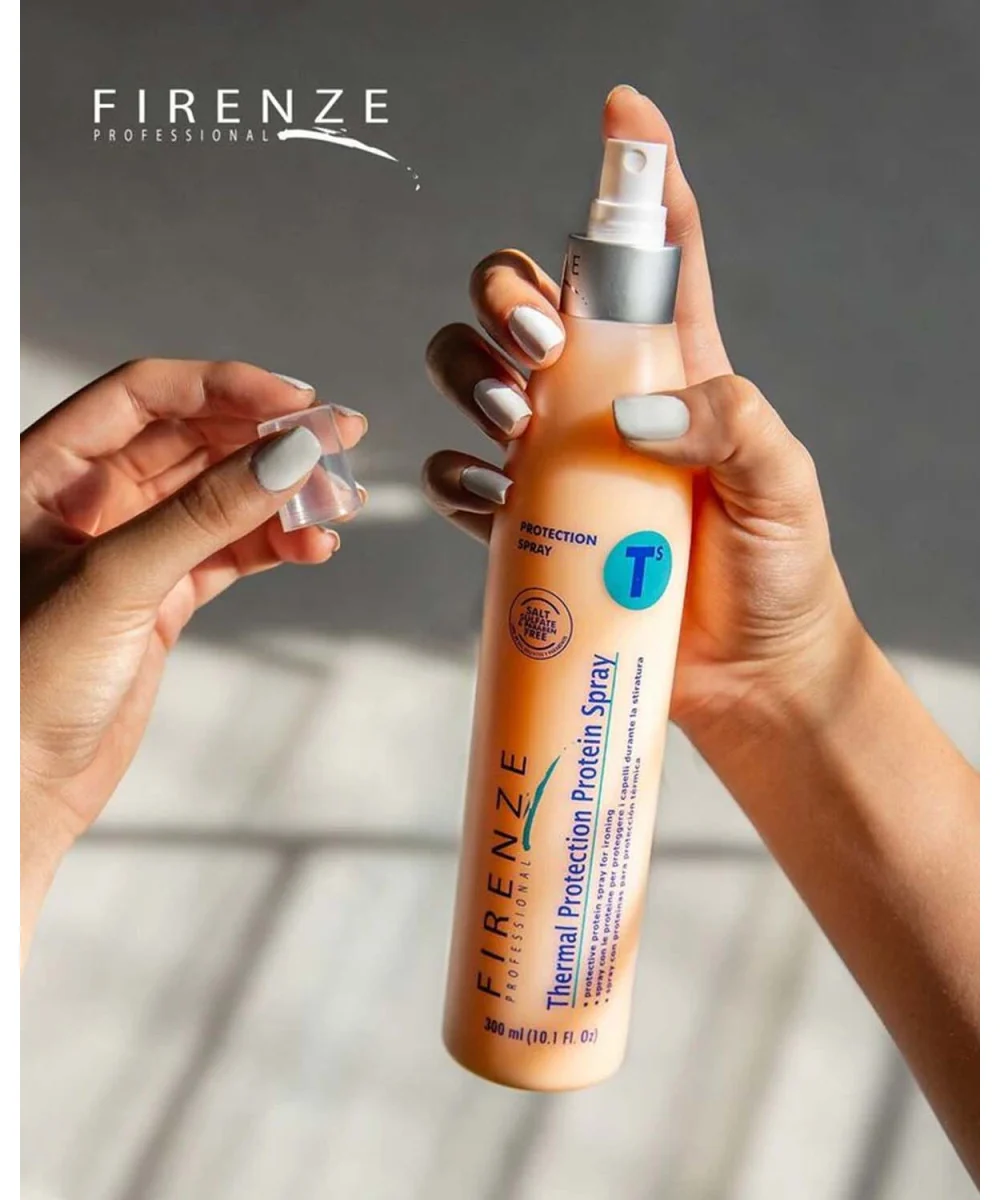 FIRENZE Thermal Protection Spray – 300 ml Spray termoprotector para proteger el cabello del calor, controlar el frizz y aportar suavidad - Imagen 4