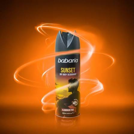 Babaria Sunset Dry Body Deodorant – 200 ml Desodorante corporal en spray con efecto seco y agradable fragancia - Imagen 3