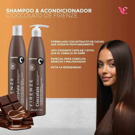 FIRENZE Cioccolato Shampoo Shampoo nutritivo para suavidad, hidratación y brillo - Imagen 3