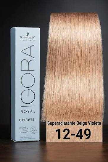 IGORA ROYAL Highlifts 12-49 – Rubio Especial Beige Violeta – 60 g - Imagen 3