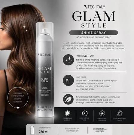 TEC ITALY Glam Style Shine Spray – 250 ml - Imagen 3