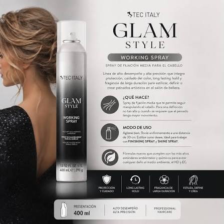 TEC ITALY Glam Style Working Spray – 400 ml - Imagen 3