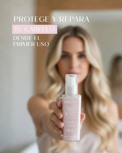 TEC ITALY Riparatore Tratamiento Reparador para Cabello Sobreprocesado – 125 ml Tratamiento intensivo para reparar y fortalecer el cabello extremadamente dañado - Imagen 4