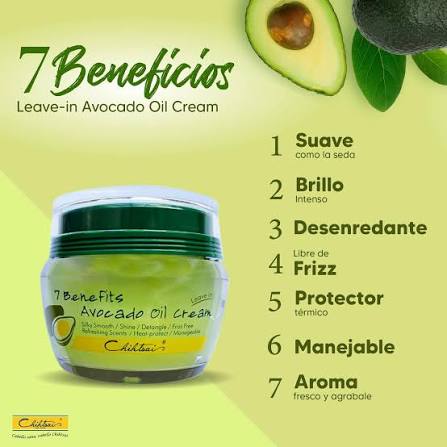 CHIHTSAI 7 Benefits Avocado Oil Cream – 100 ml Crema leave-in con aceite de aguacate para hidratar, reparar y proteger el cabello - Imagen 4