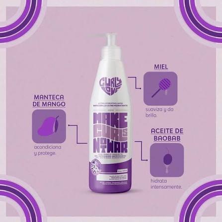 Curly Love Mascarilla Ultra Hidratante – 290 ml Mascarilla de hidratación profunda para rizos suaves, definidos y libres de frizz - Imagen 3
