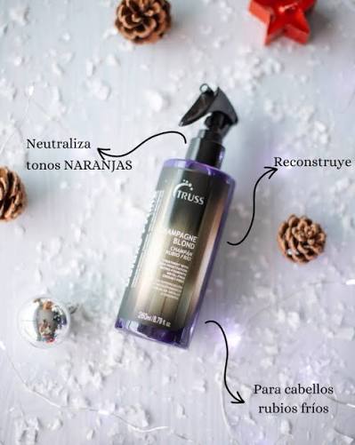 TRUSS Deluxe Prime Colors Champagne Blond – 260 ml Reconstructor capilar con pigmentos violetas para rubios, decolorados, grises y blancos - Imagen 4