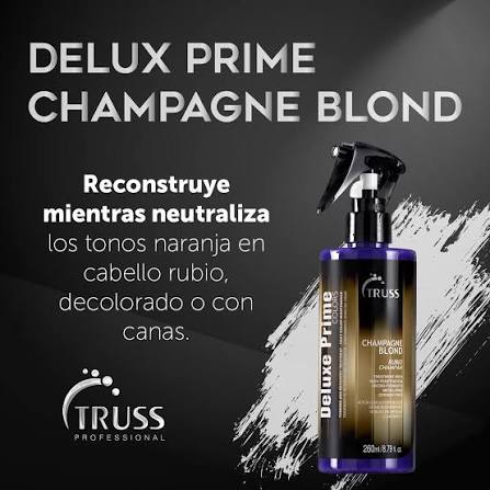 TRUSS Deluxe Prime Colors Champagne Blond – 260 ml Reconstructor capilar con pigmentos violetas para rubios, decolorados, grises y blancos - Imagen 7